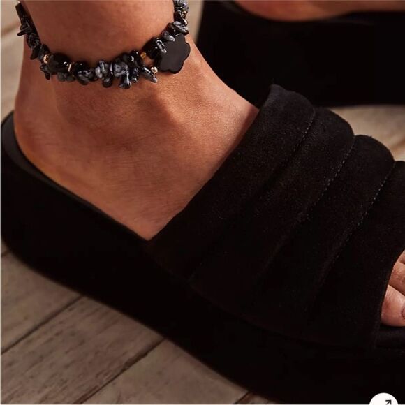 Free People Almost Paradise Black Platform Sandals EU 37 US 7 - Picture 3 of 9
